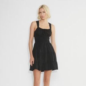 Aritzia Sunday Best Martine Poplin Dress Black